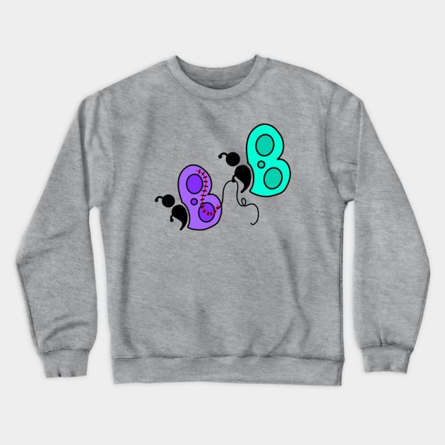 Friendly Stitches Semicolon Butterflies Crewneck Sweatshirt by birdiestreasuretrove